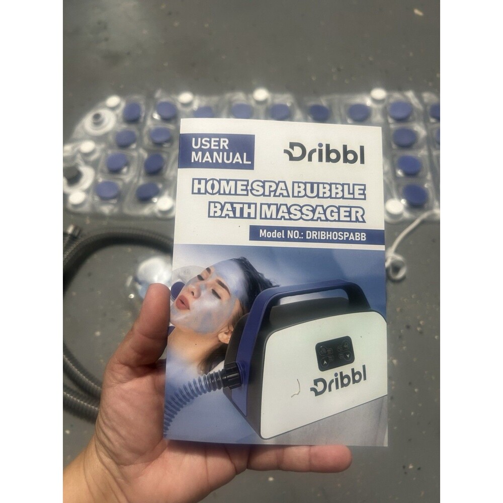 Dribbl Home Spa Bubble Bath Massager Heated Bubble Massage Mat Remote New - Picture 4 of 7